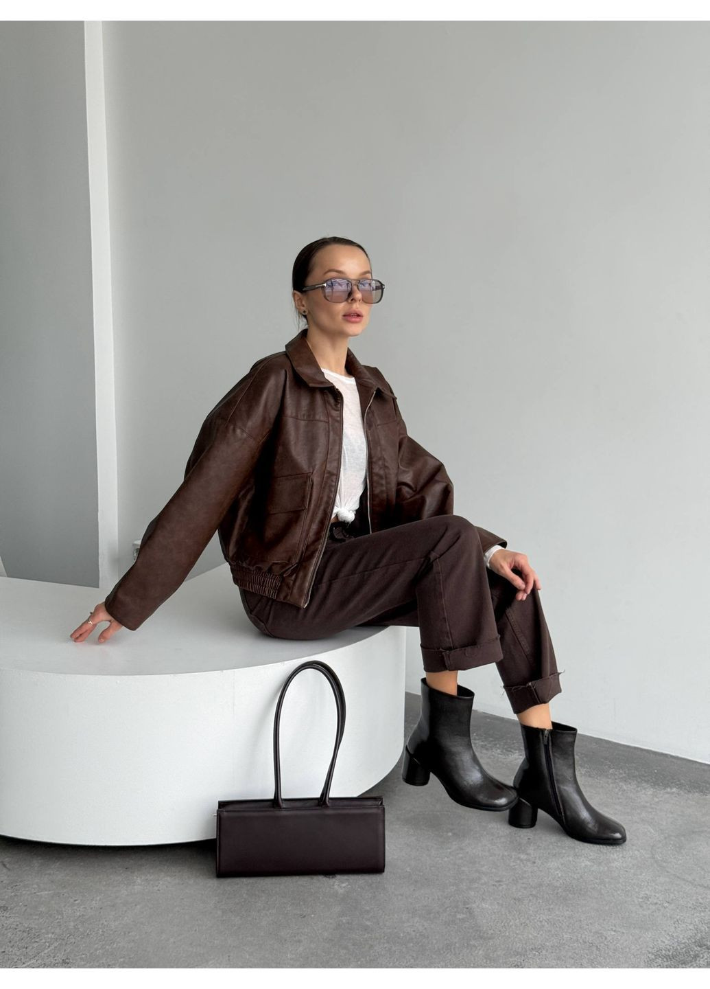 Коричневые зимняя зимние ботильоны Helen