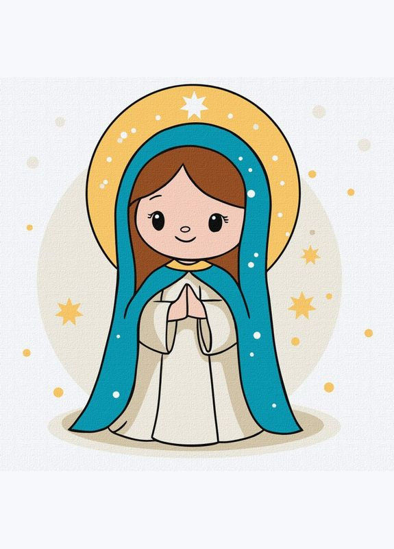 Картина за номерами Ніжність і милосердя ©art_selena_ua 25x25 KHO1195 Ідейка (327247442)