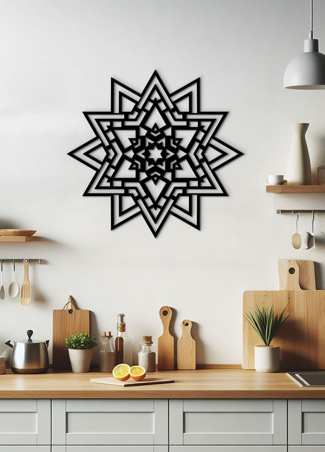 Інтер'єрна картина на стіну, декоративне панно з дерева "Магічна мандала", стиль лофт 30х30 см Woodyard (291842762)