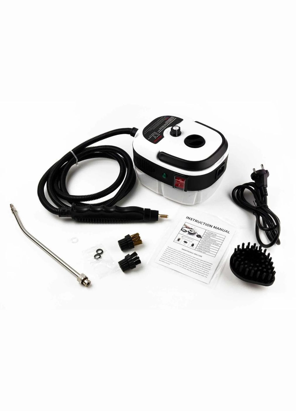 Пароочиститель для уборки дома 2500 Вт парогенератор электрический 7 насадок 1,2 л белый (2104618604) No Brand (341679338)