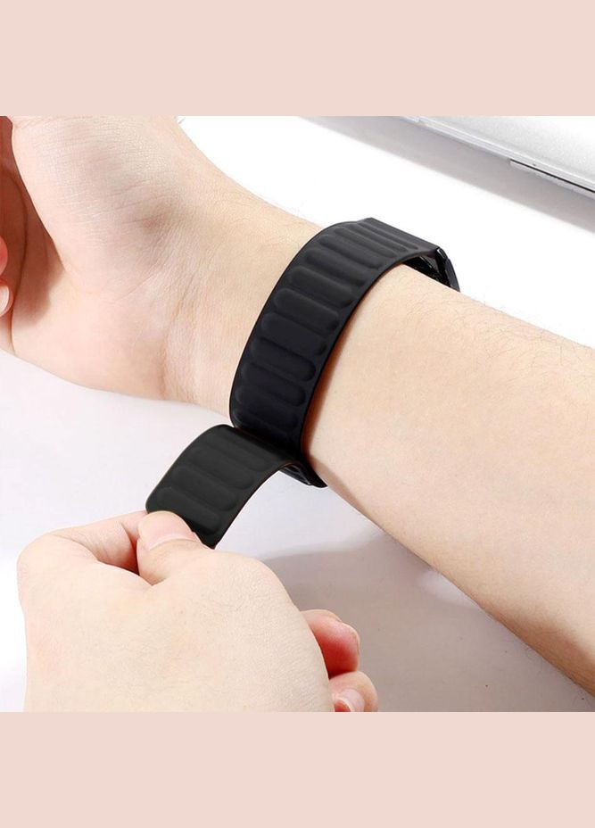 Силиконовый магнитный ремешок Magnet для часов Samsung Galaxy Watch Active / Active 2 - Black Primolux (333719876)