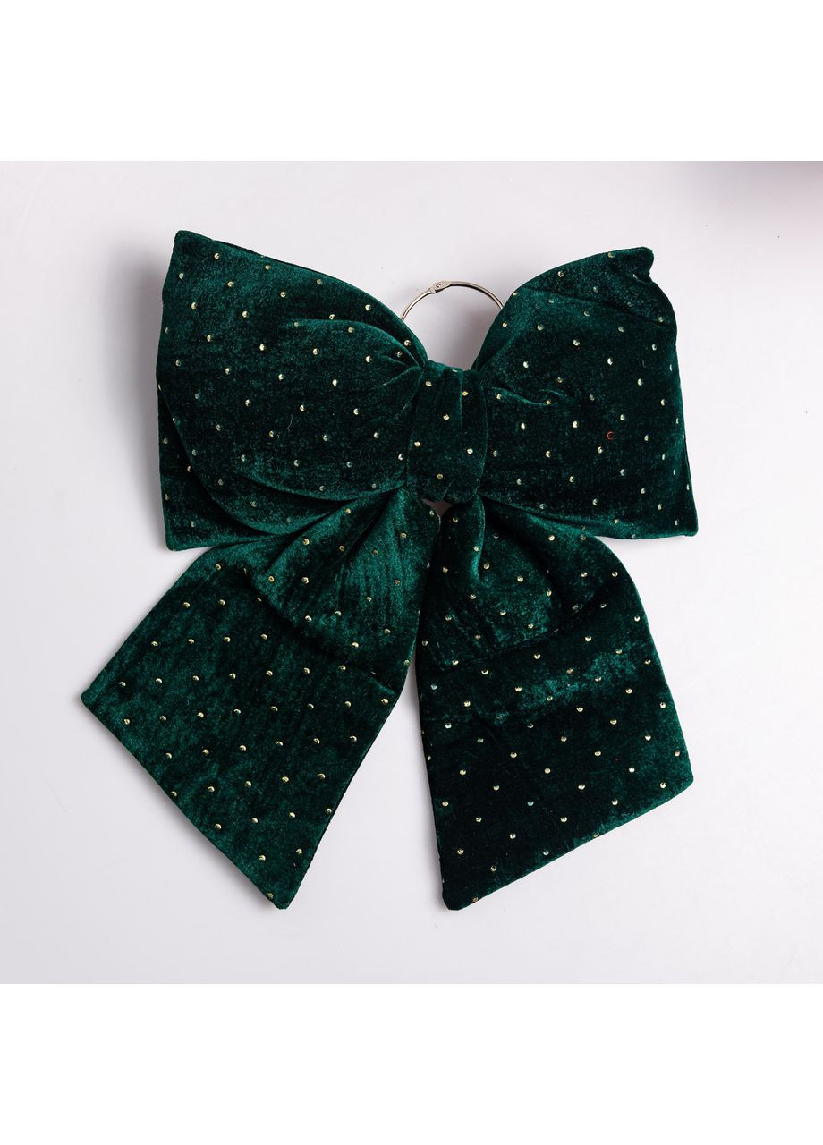 Оксамитовий бант для декору зі стразами на ялинку 35×45 (см) CR-2-11 (A-040956) Yiwu (365813478)
