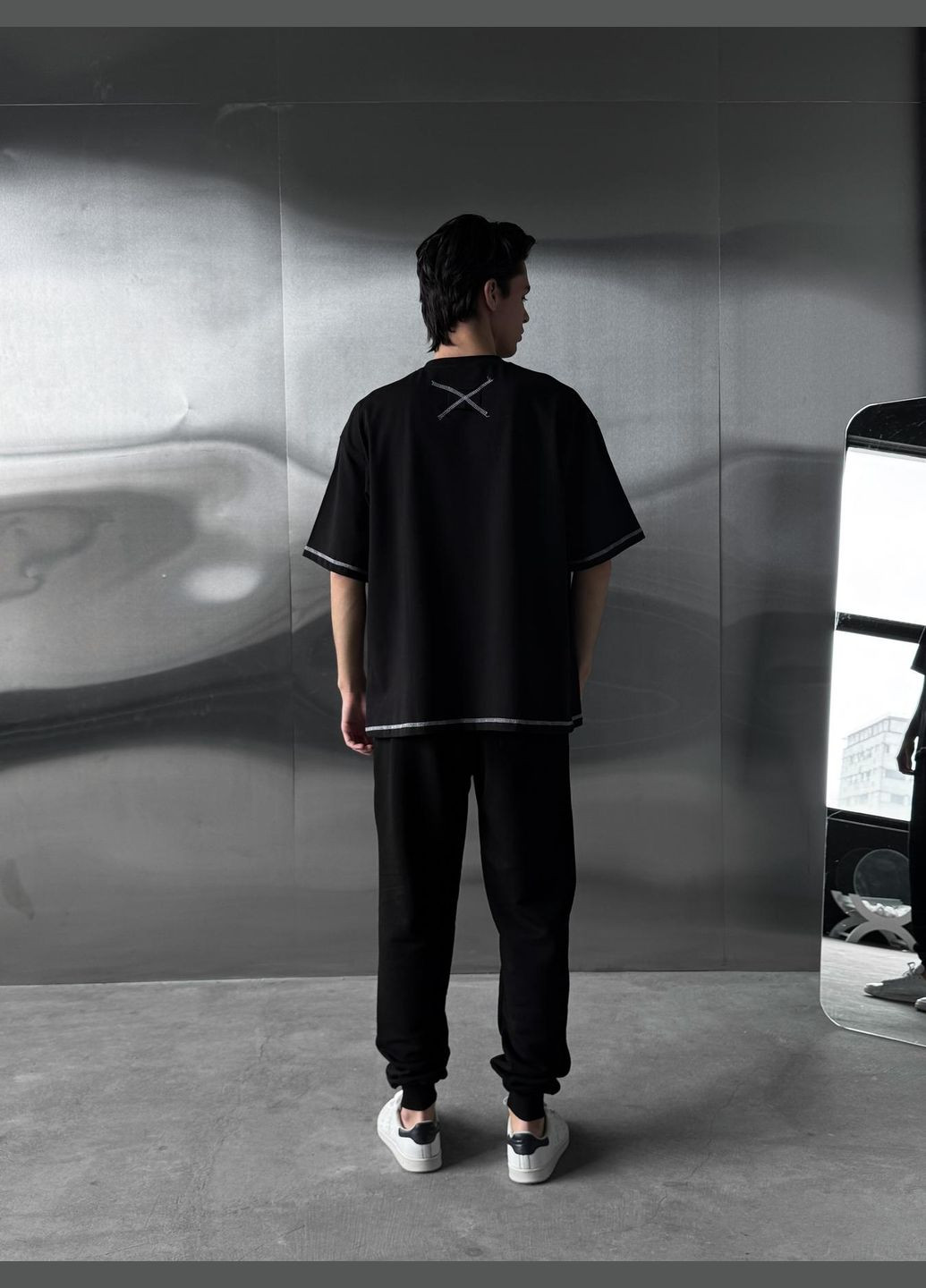 Чорна стильна оверсайз футболка💥 Luna