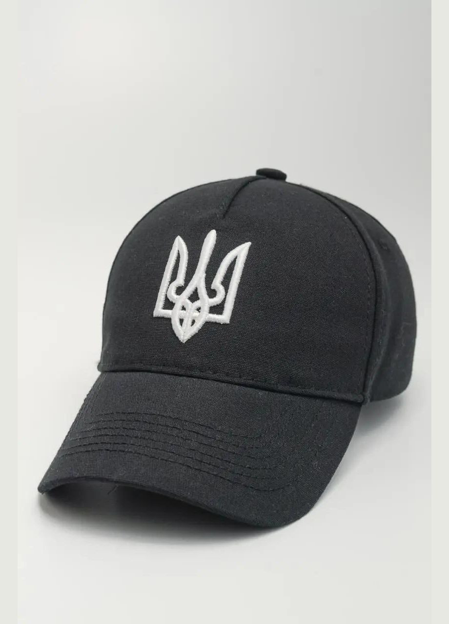 Кепка с вышивкой Тризуб черная с белой вышивкой 03081/3 Ornamex (305742351)