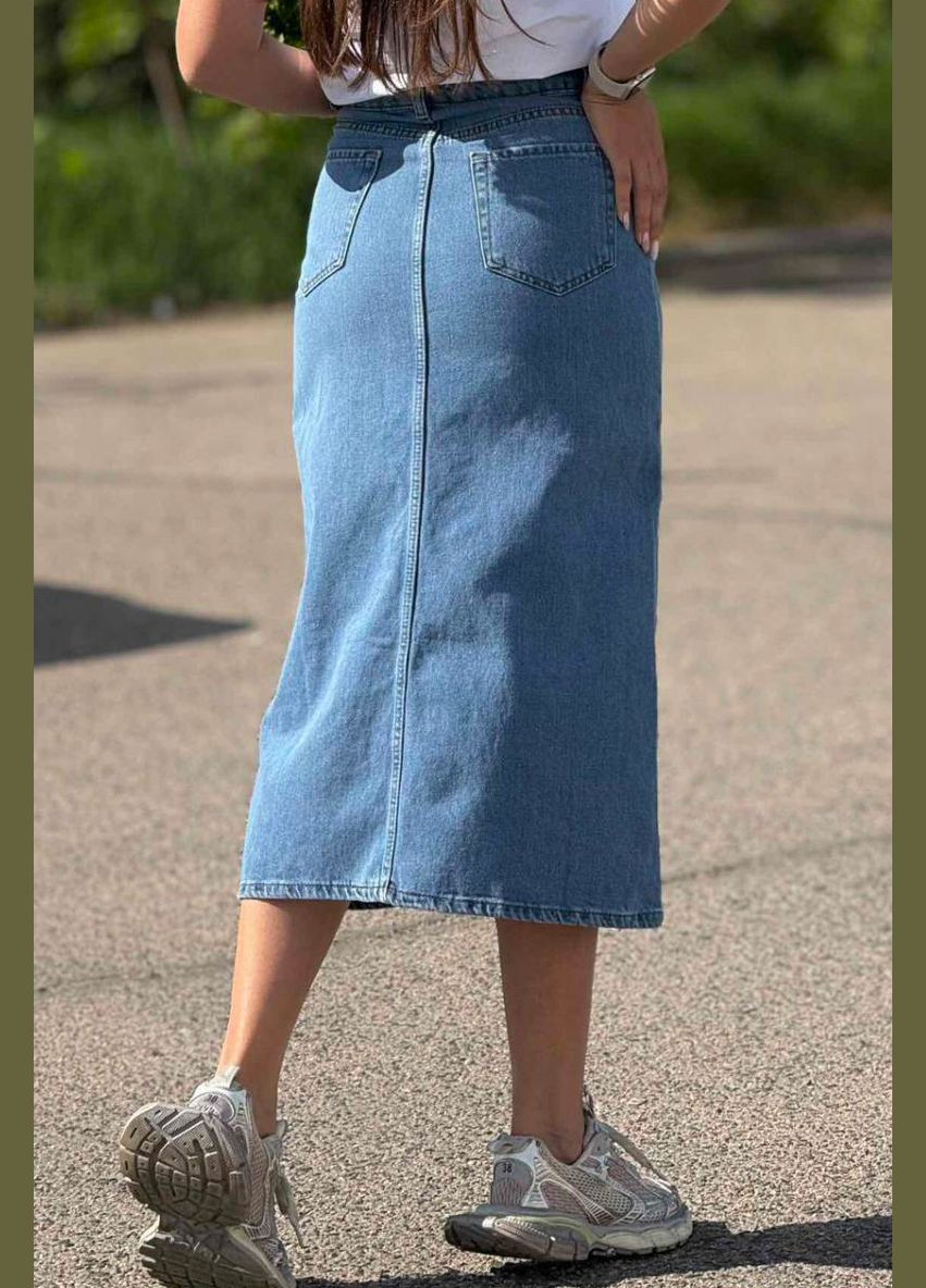 Спідниця жіноча джинсова синього кольору Let's Shop (294607420)