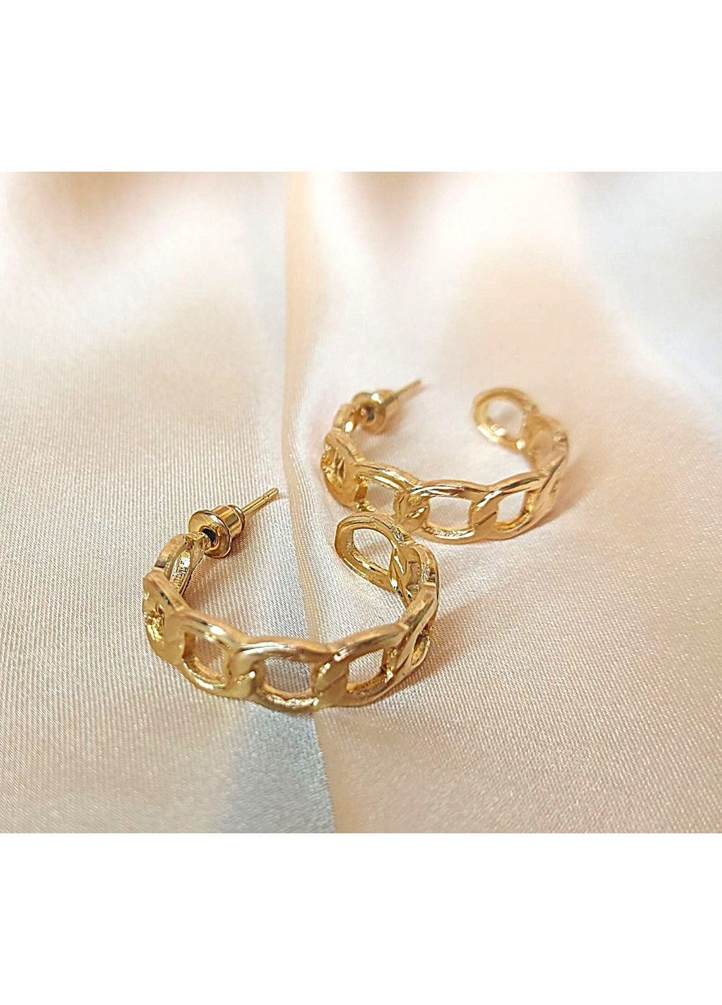 Сережки Середні кільця ланцюжки біжутерія на кожен день No Brand (349812730)