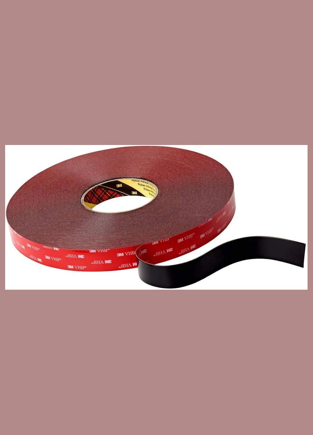 Двостороння клейка стрічка 3M VHB 5952 30 мм довжина 3 метри 0.64 мм Чорна 3М (364489558)