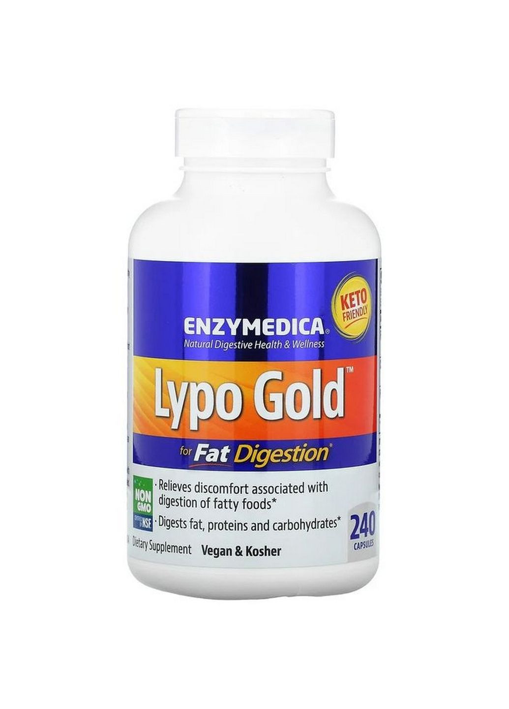 Натуральная добавка Lypo Gold, 240 капсул Enzymedica (293477336)