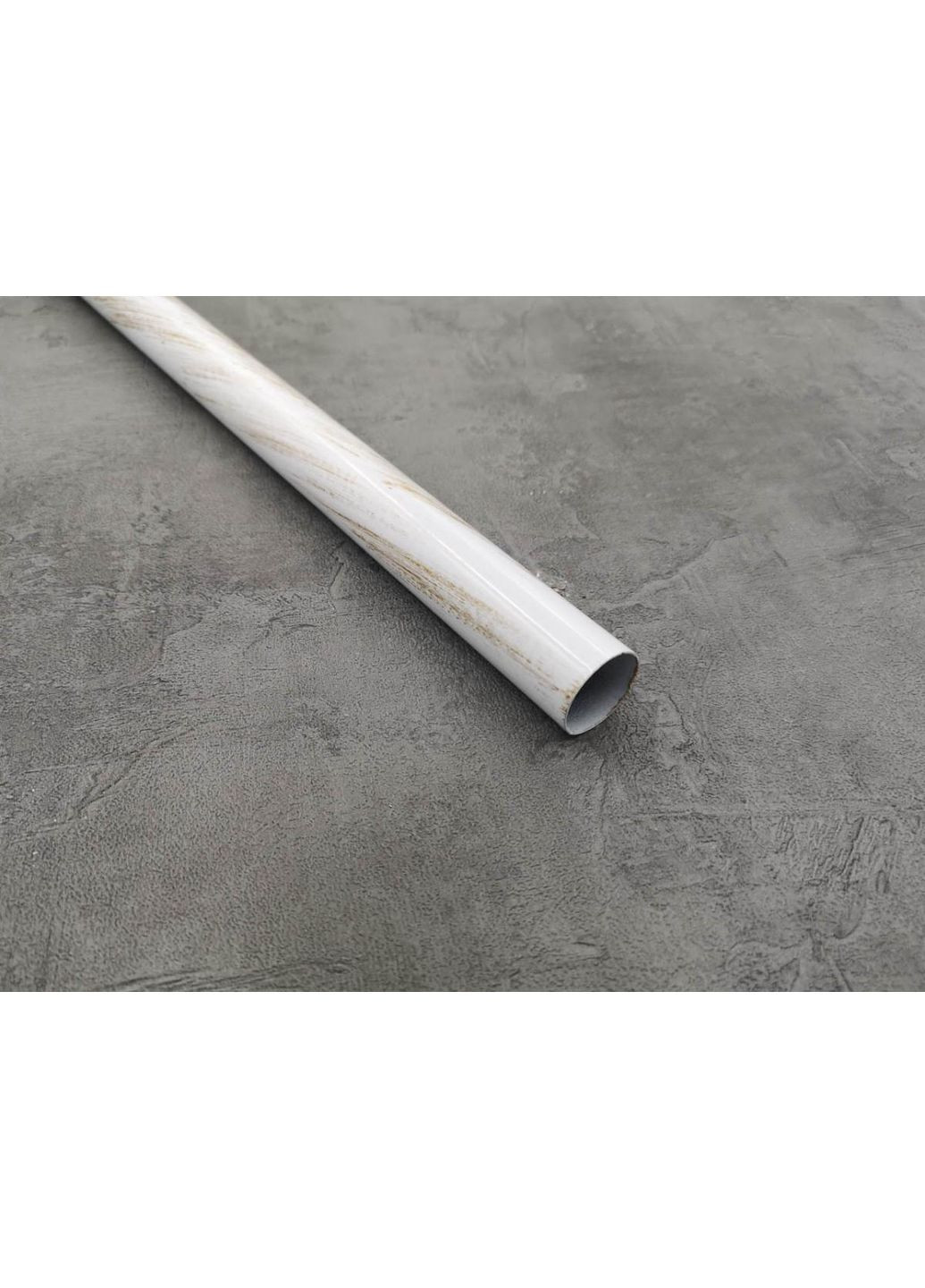 Карниз Арабеска гладка штанга одинарний ретро 25 мм 400 см Біле золото Quadrum (352779927)