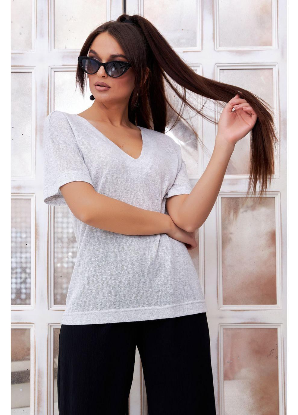 Серая блуза-туника 1335.4042 Seventeen