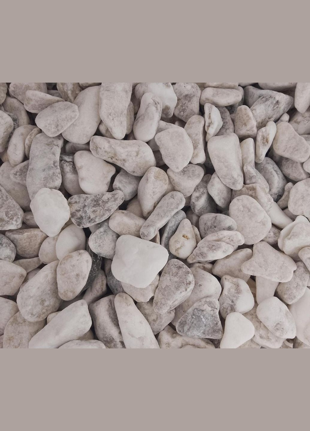 Галька мармурова 20-40 мм Біло-сіра 5 кг Дніпро (340542912)