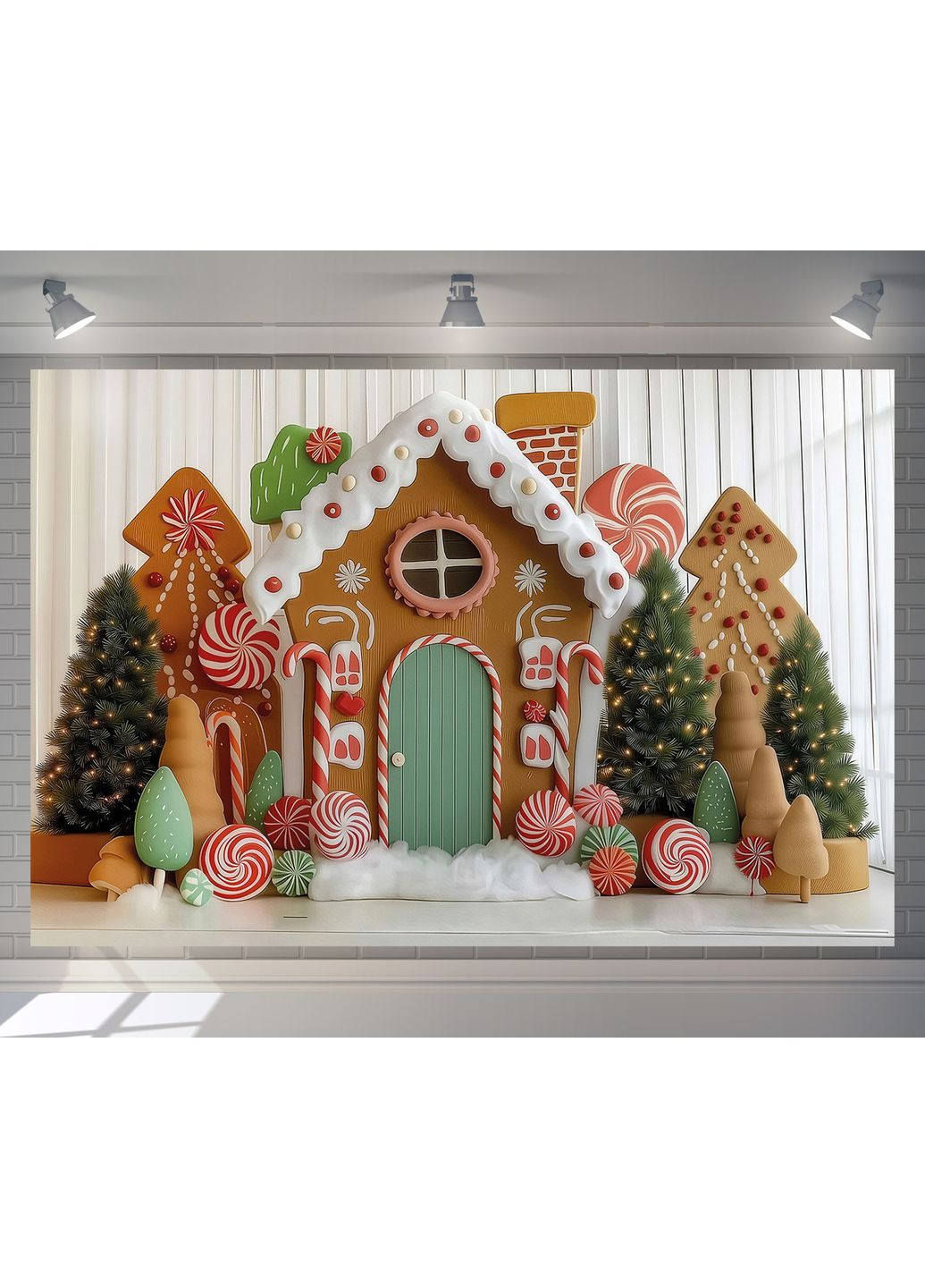 Банер для новорічної фотозони 180×120 см — святковий фон для фото і декору №46602 Vinylpex (369930238)