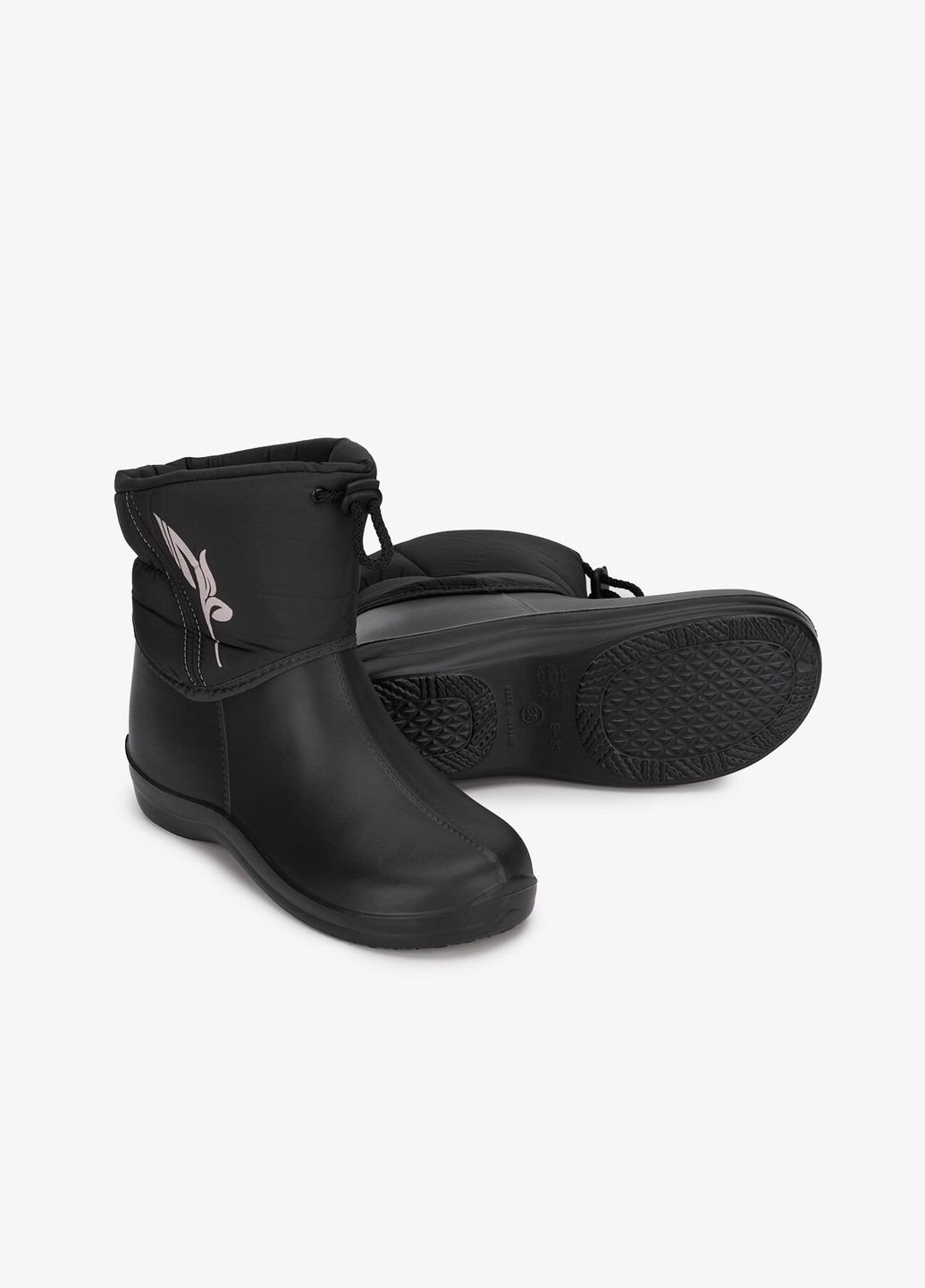 Черные сапоги резиновые женские d-335-1 черный shop (2000990800398) Gipanis