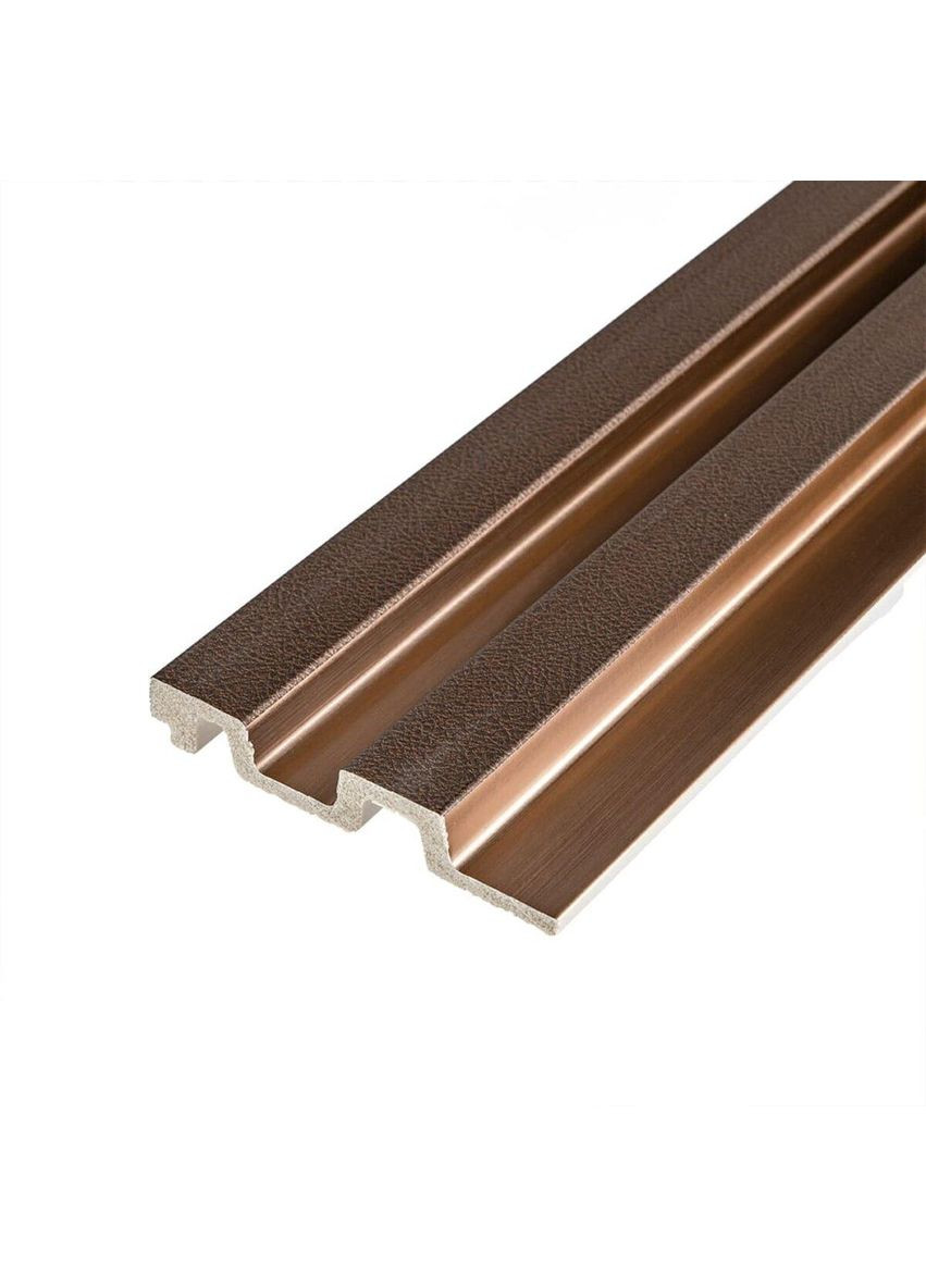 Рельс декоративный PS 2900х120х20мм Под коричневую кожу с бронзой SW-00002147- love-shopping Sticker Wall (354657470)