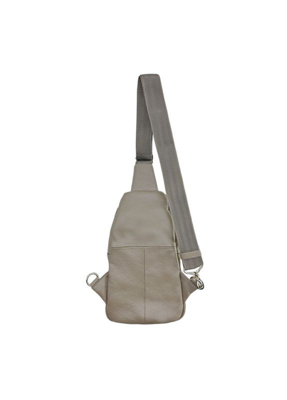 Сумка шкіряна через плече, Слінг, блискавка (Сірий) LQ 816590ж (297743530)