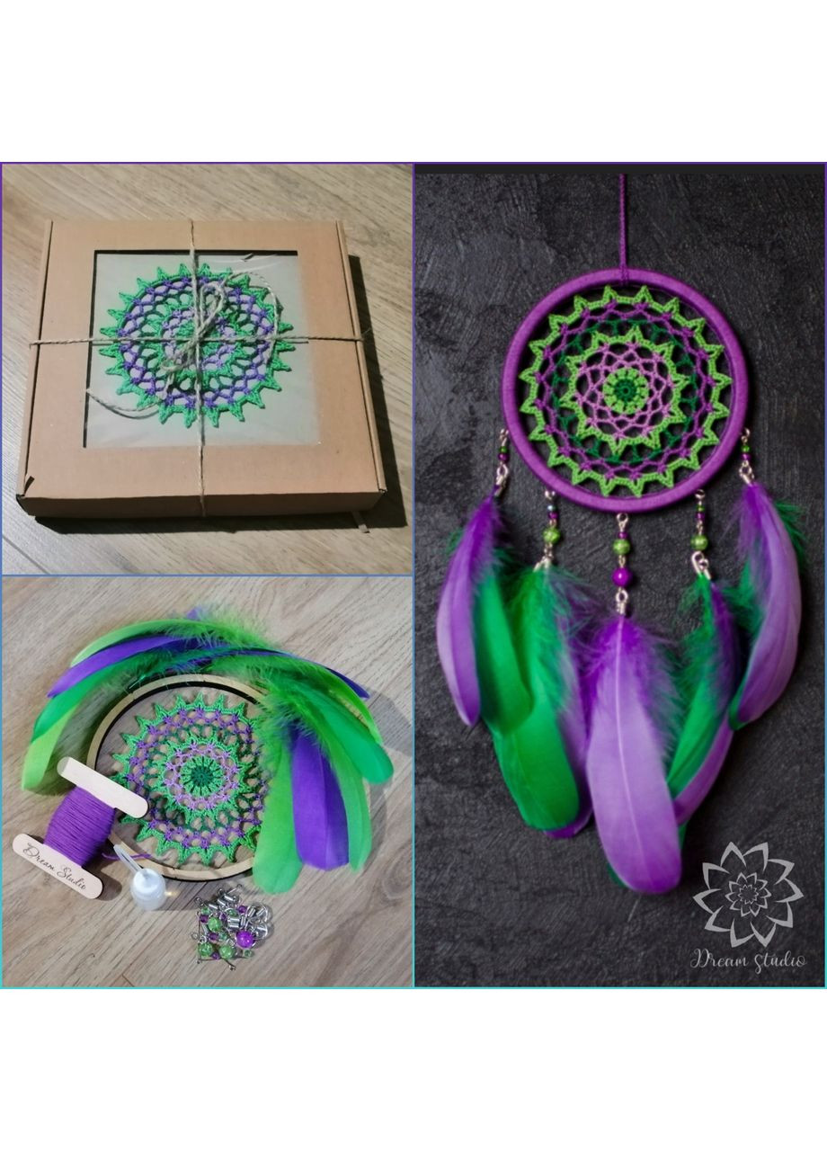 Авторский эко-набор для творчества "Ловец снов "Прованс". Набор для рукоделия с пошаговой инструкцией Dream Studio (363057556)
