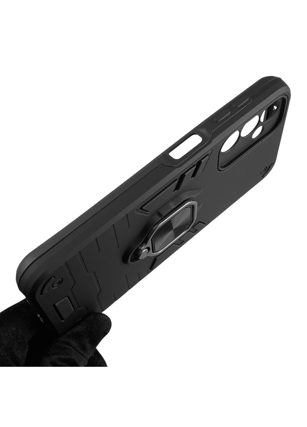 Чохол для телефона Galaxy A14 4G (SM-A145F) броньований з магнітним кільцем-тримачем на самсунг а14 4г чорний Samsung (366230011)