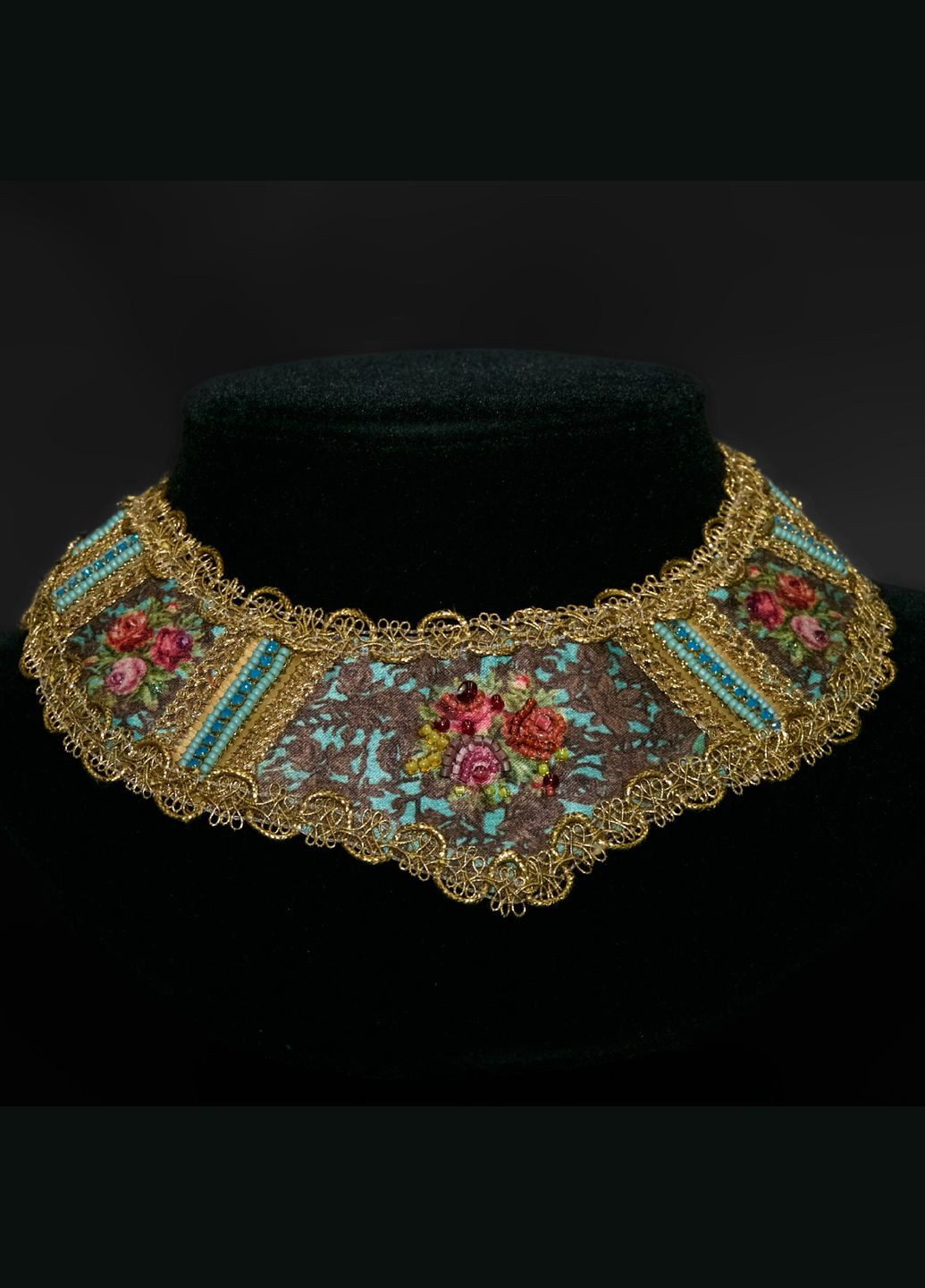 Мереживне кольє від "Дамський Каприз" з кристалами та намистинами Swarovski Michal Negrin (346241883)