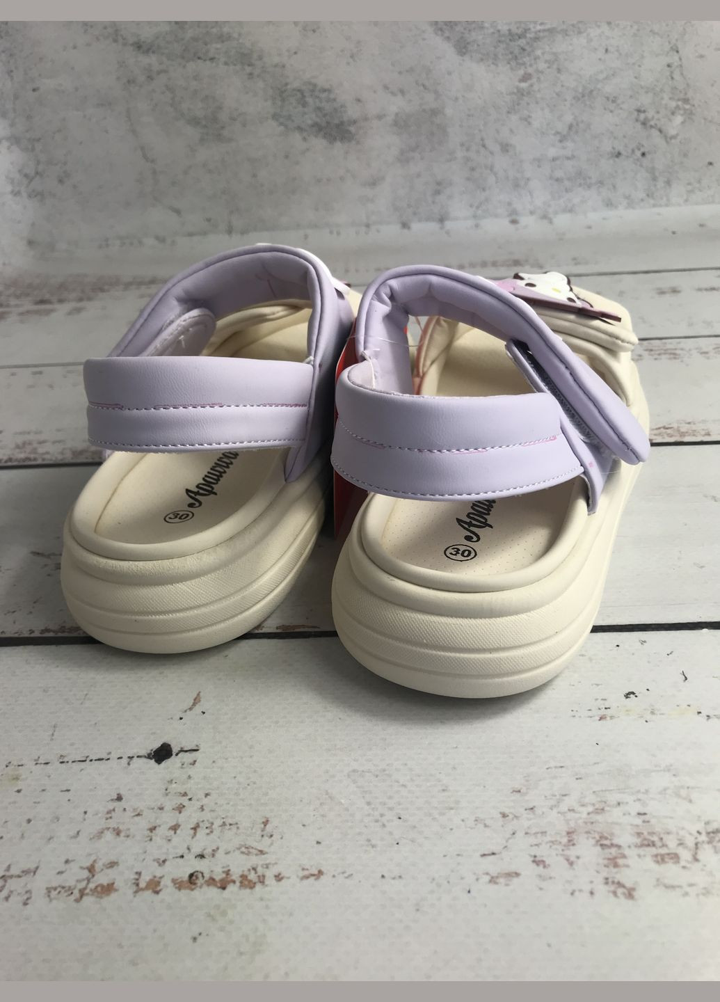 Сандалі босоніжки дитячі для дівчаток Фіолетово-бежевий (315) Apawwa (338438577)