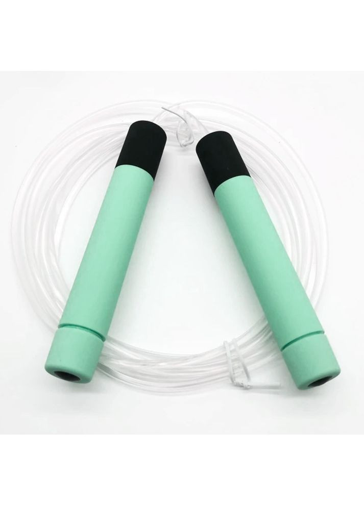 Светящаяся скакалка для спорта детская ночная с led-подсветкой неоновая "Неон" зеленая Losso (366823323)