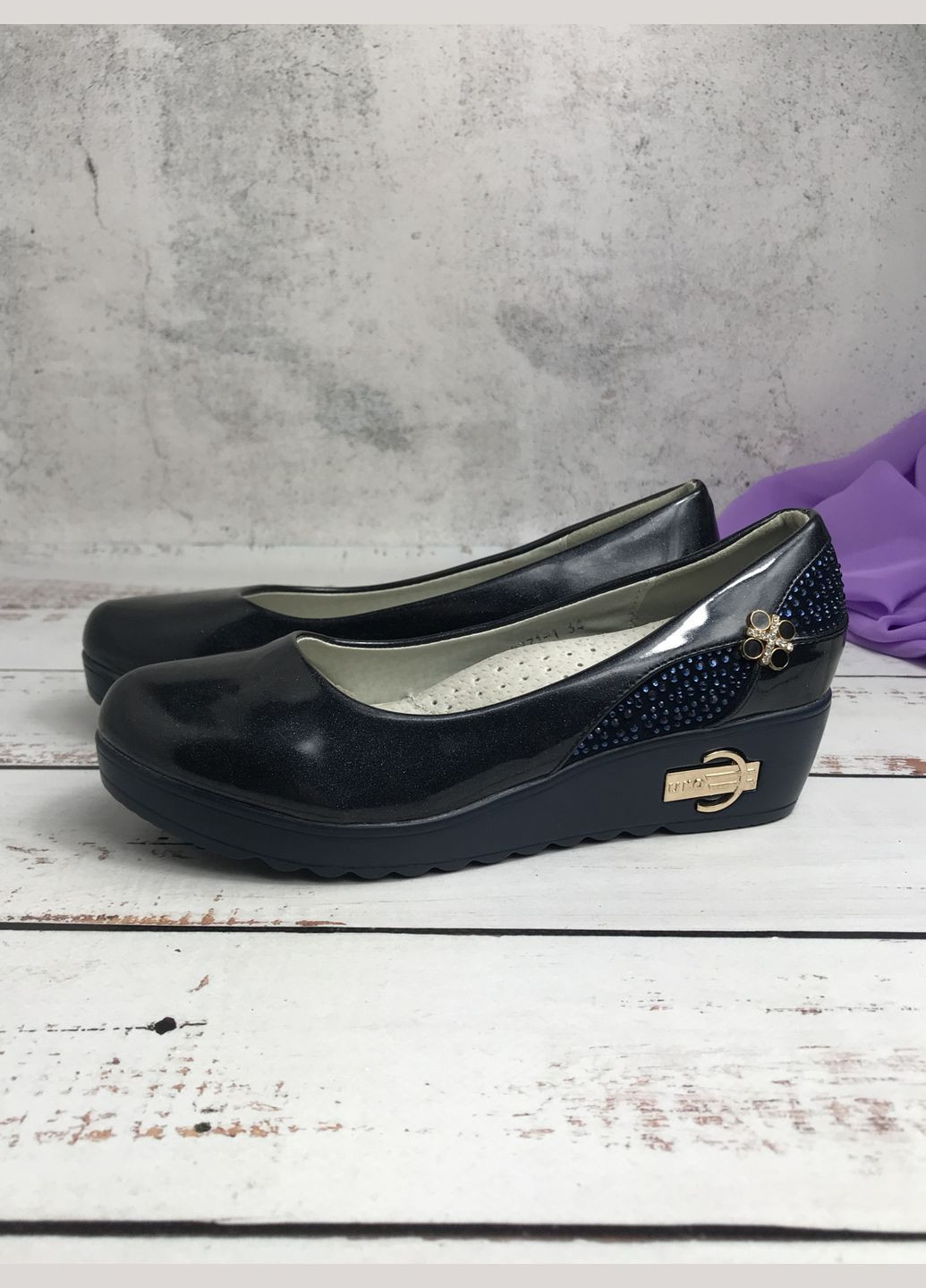 Туфлі дитячі лаковані для дівчинки Темно-синій (802) W.Niko (347236262)