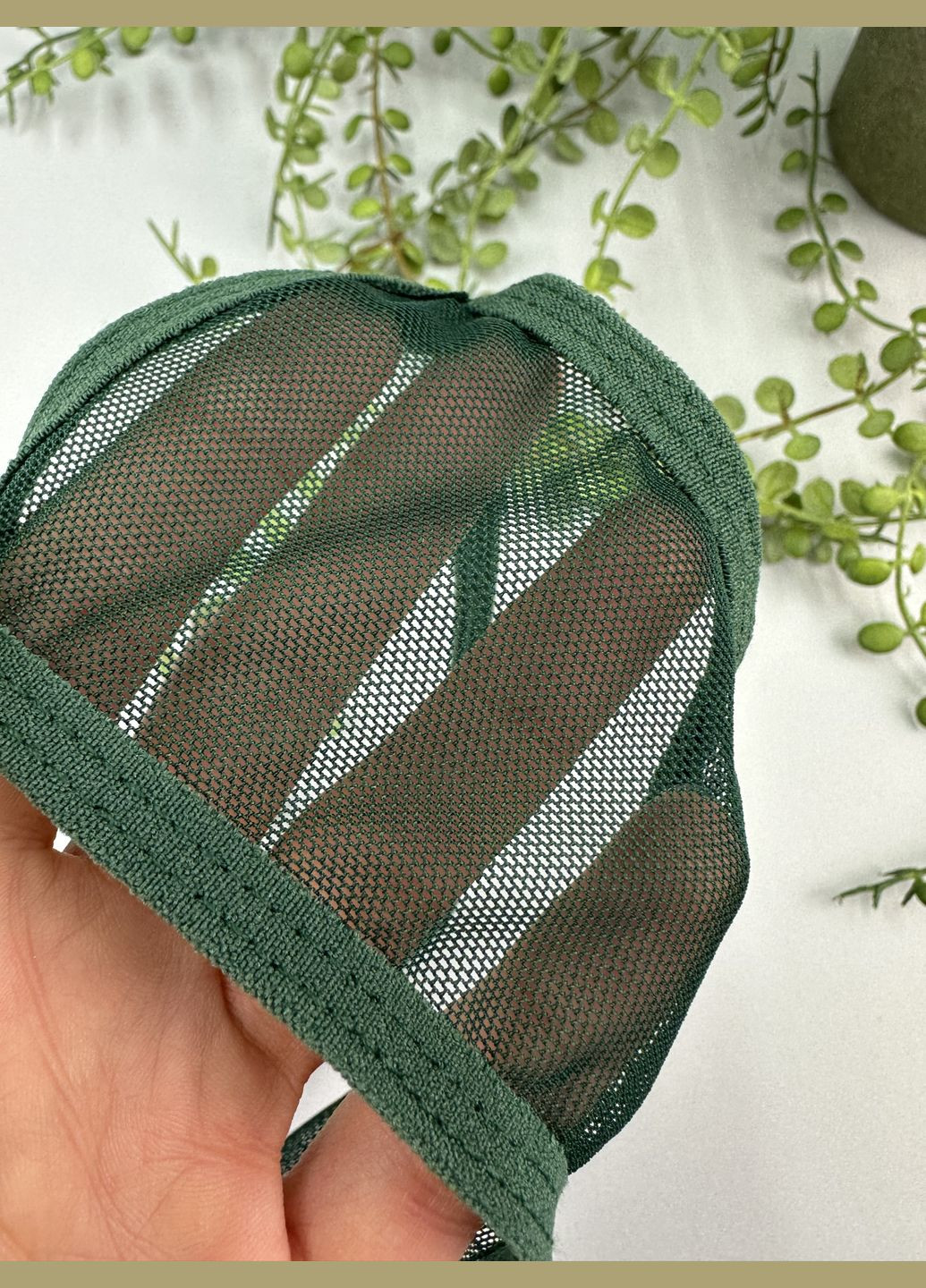 Зеленый демисезонный зеленый кружевной комплект белья, трусики, бюст, пояс с гартерами, 100% хлопок No Brand