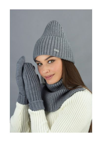 Женский комплект шапка, перчатки и баф Совон Braxton (369559029)