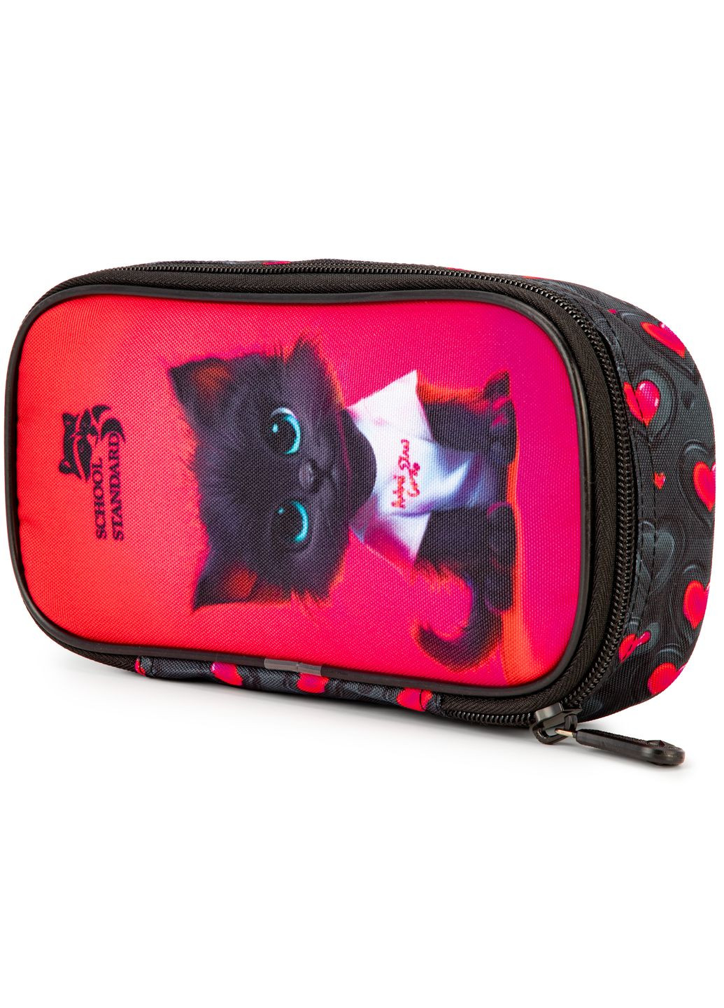 Пенал шкільний для дівчинки з Котиком м'який (PSS-125) School Standard (329142189)