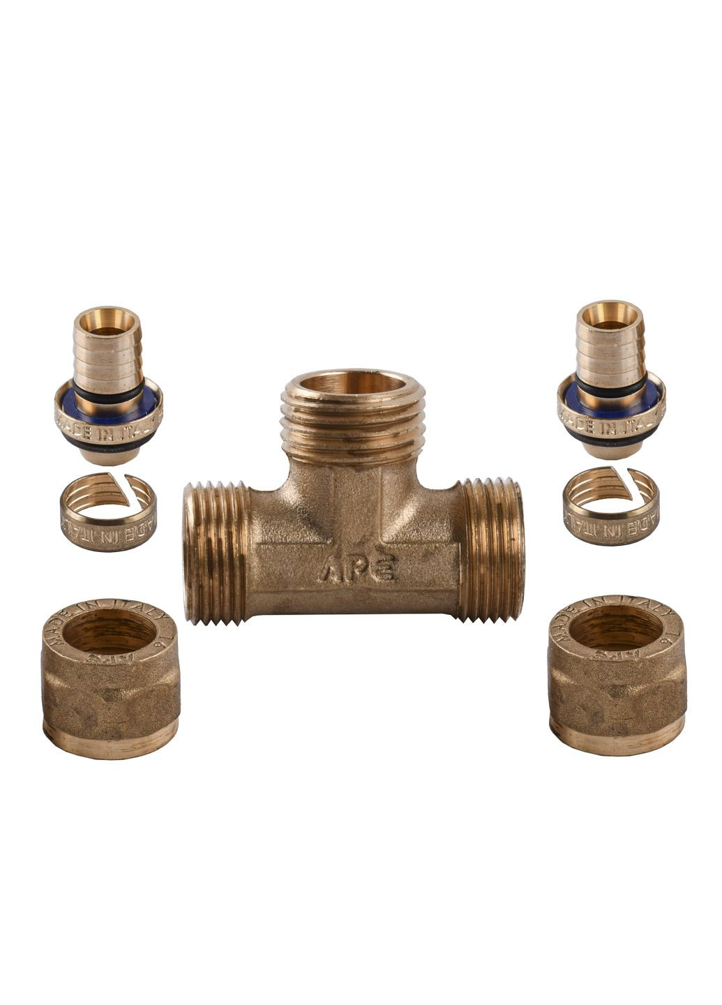 Трійник із зовнішньою різьбою ITALY 733 L 16x1/2″x16 APE (300221786)