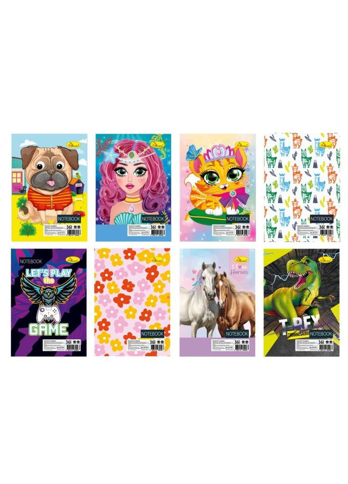 Блокнот дитячий А7 АП-1714 на пружині 36 аркушів, асортимент No Brand (354772101)