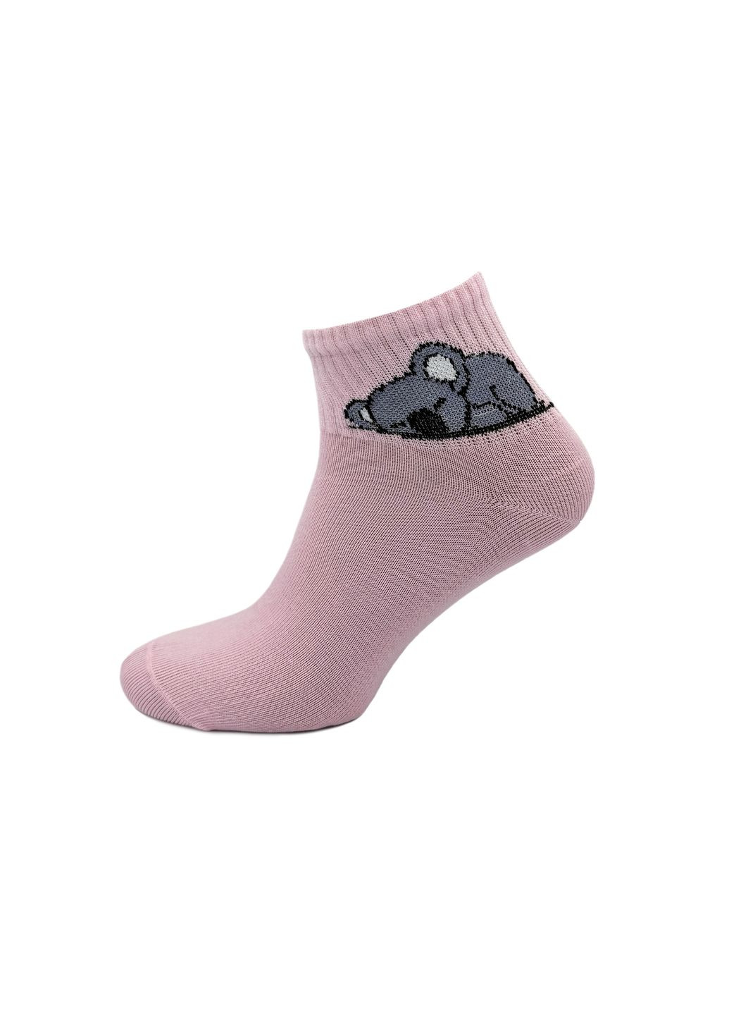 Комбинированные носки женские, с высокой резинкой, короткие. коала. комплект из 3х пар. цвет: цветной микс. Крокус анималистичные (335837805)