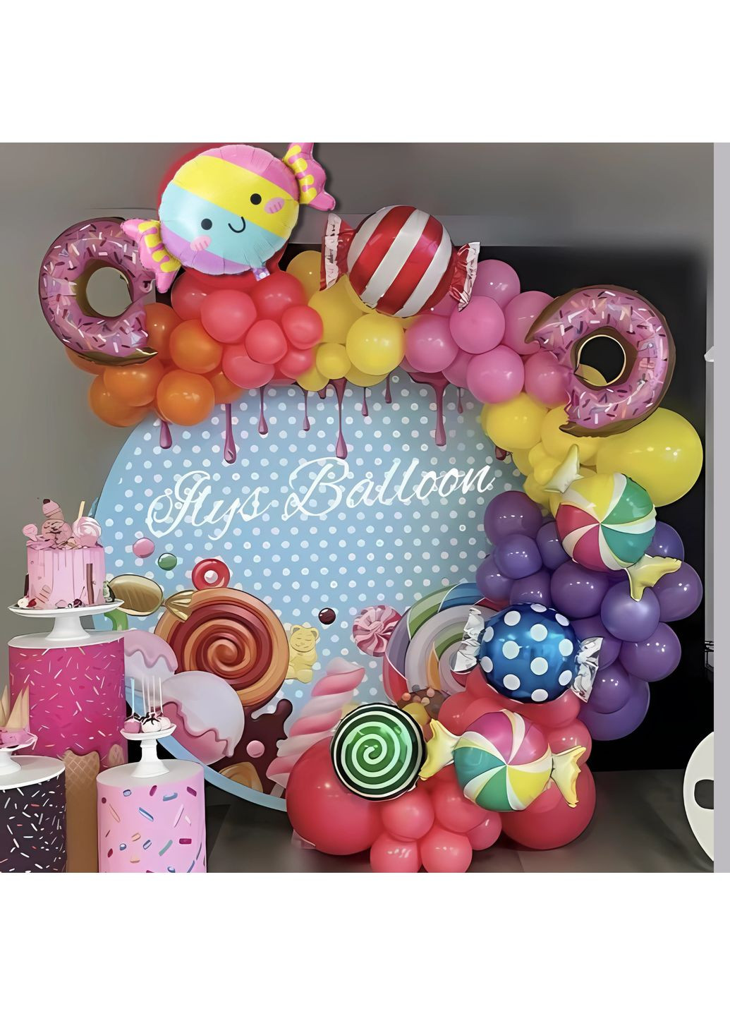 Набір 75 куль для фотозони Льодяниковий рай Різнокольоровий No Brand (360559269)