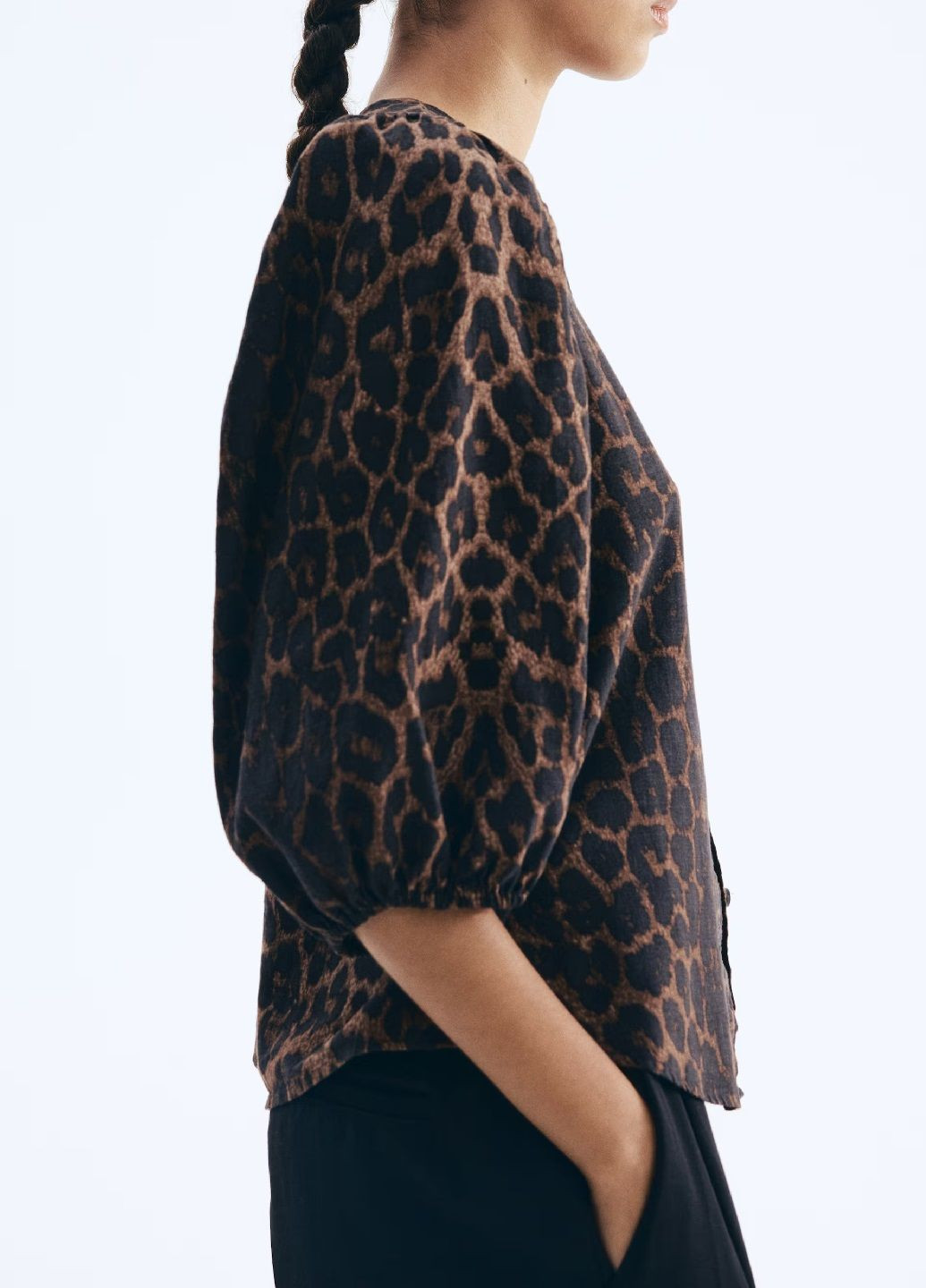 Коричнева блуза H&M