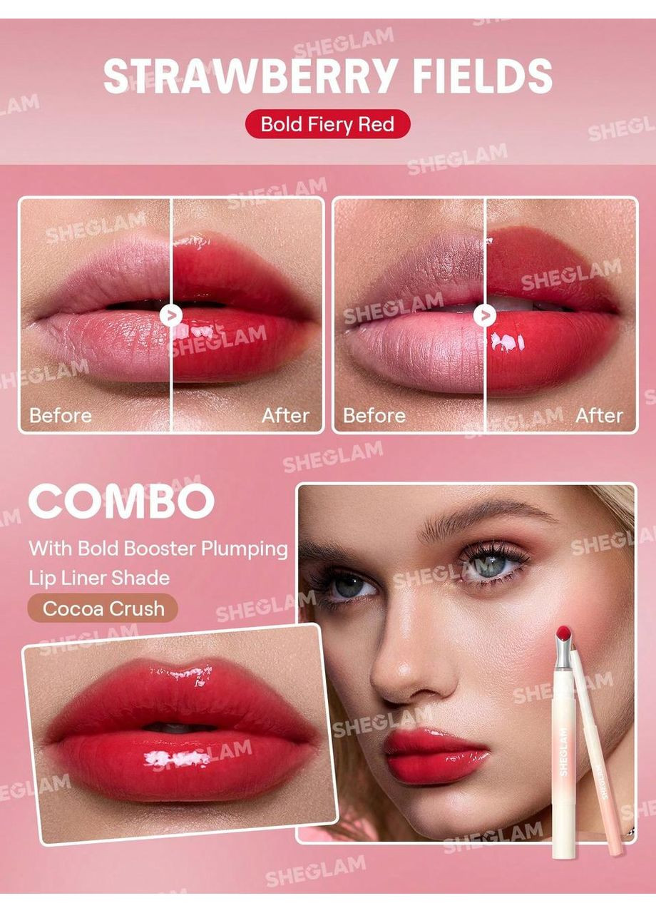 Бальзам блеск для губ Bold Booster Lip Plumper - Strawberry Fields, 1.5 г Sheglam (330762293)