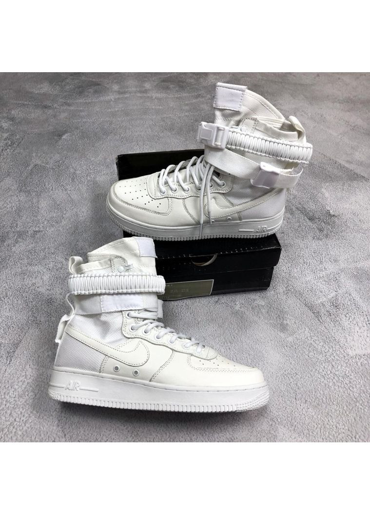 Белые демисезонные кроссовки мужские nike special fled air force 1 white найк No Brand
