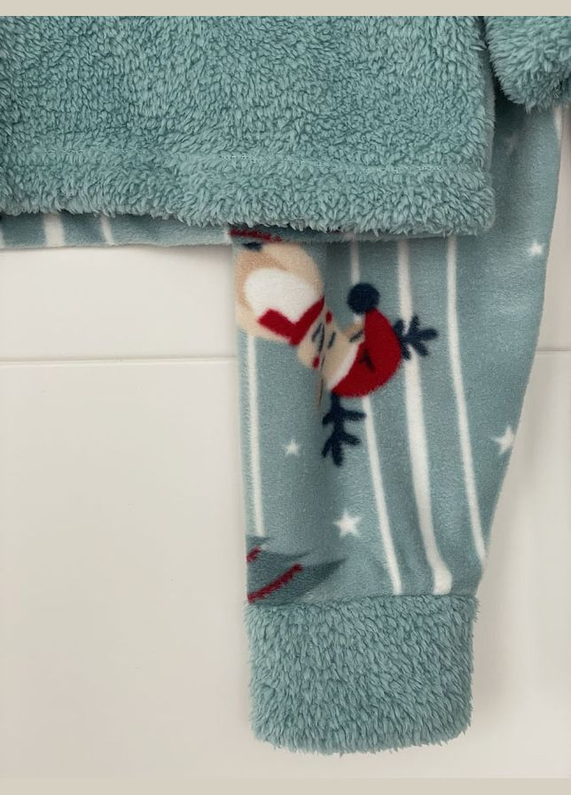 М'ятна зимня тепла піжама для дівчинки No Brand