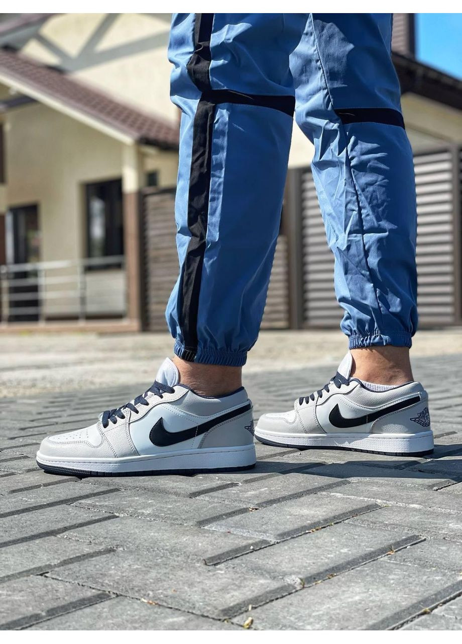 КРОССОВКИ ЖЕНСКИЕ NIKE AIR JORDAN RETRO 1 LOW GREY BLACK WHITE НАЙК АИР ДЖОРДАН No Brand серые демисезоны (369387450)