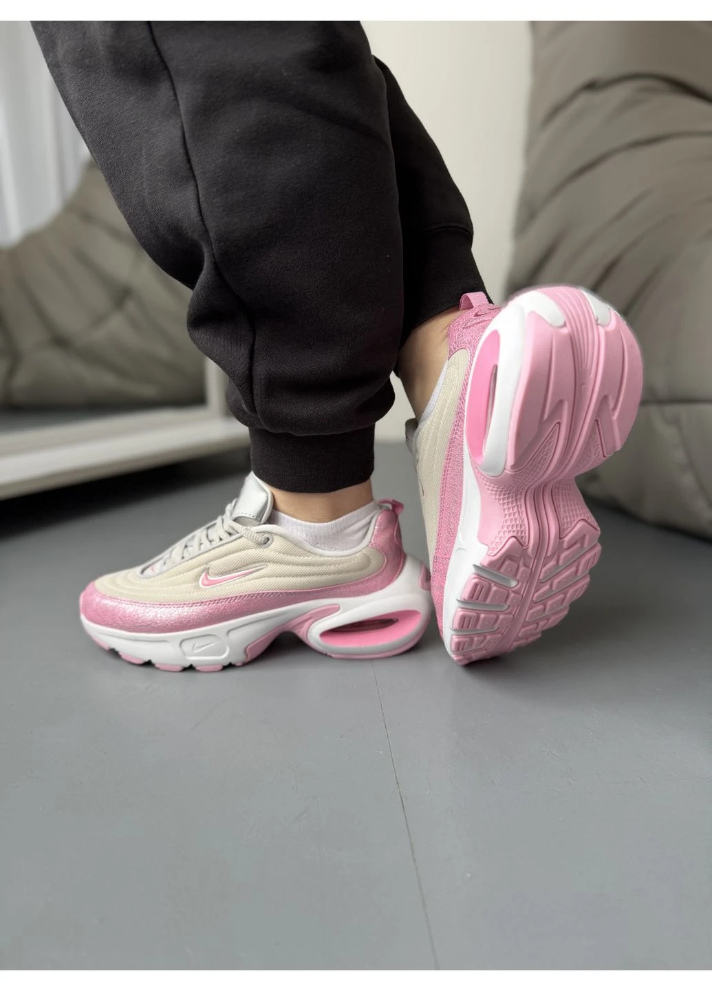 Рожеві літні кросівки nike air max portal pink найк аір макс портал рожеві No Brand