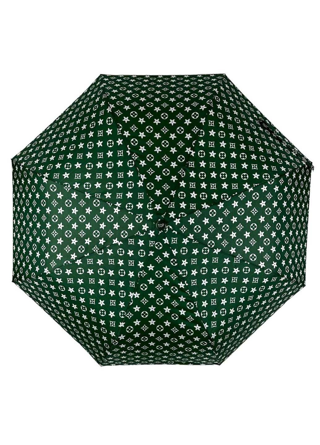 Женский зонт полуавтомат на 8 спиц с принтом Toprain (289977326)