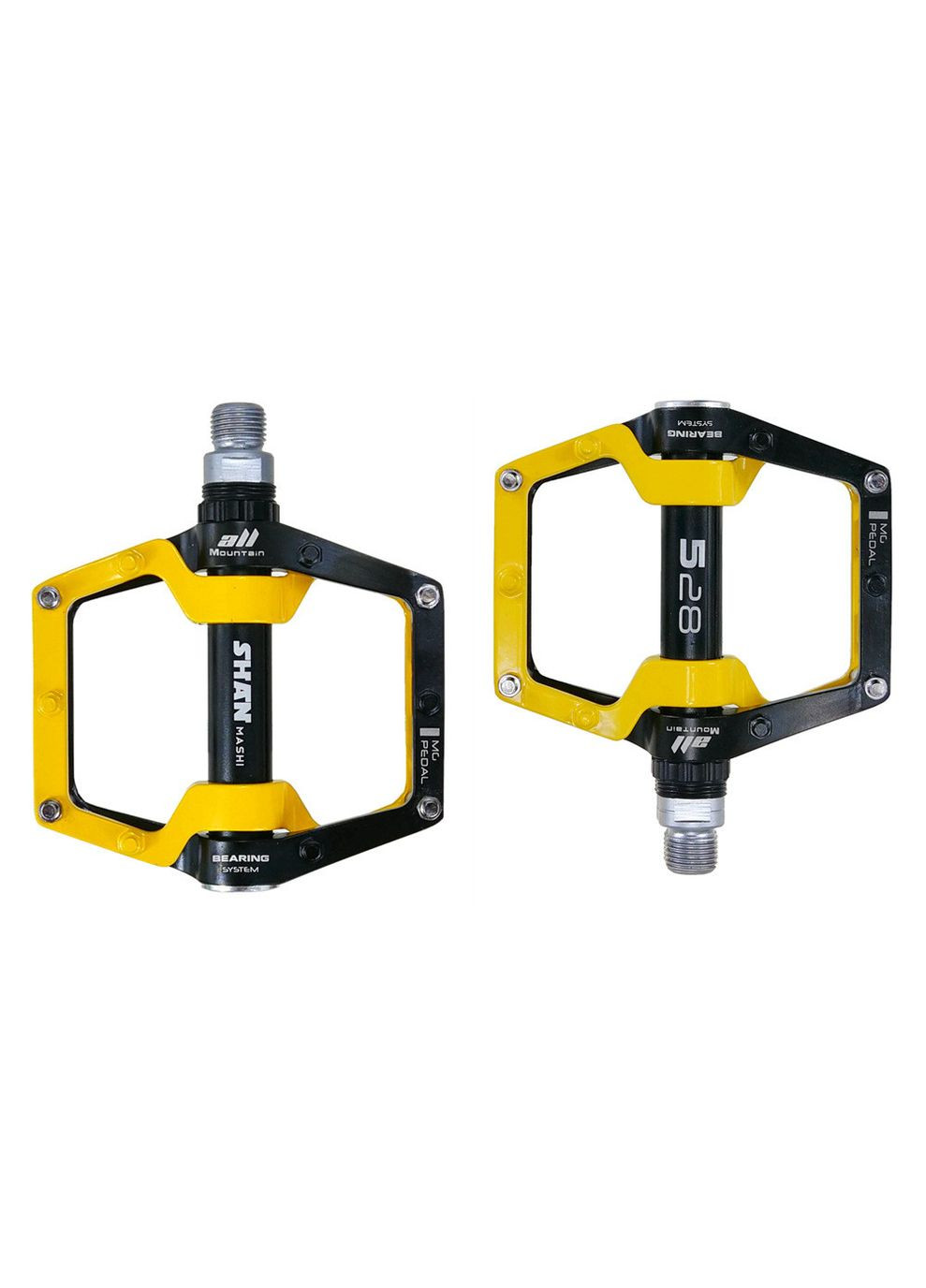 Педалі 528 MTB, чорно-жовті Shan (317309219)