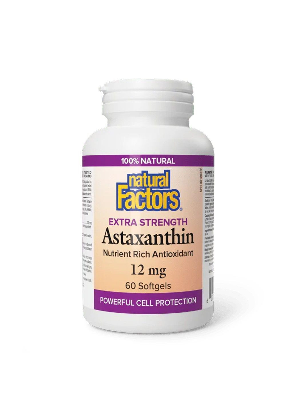 Астаксантин Astaxanthin 12mg 60 капсул Natural Factors (364956318)