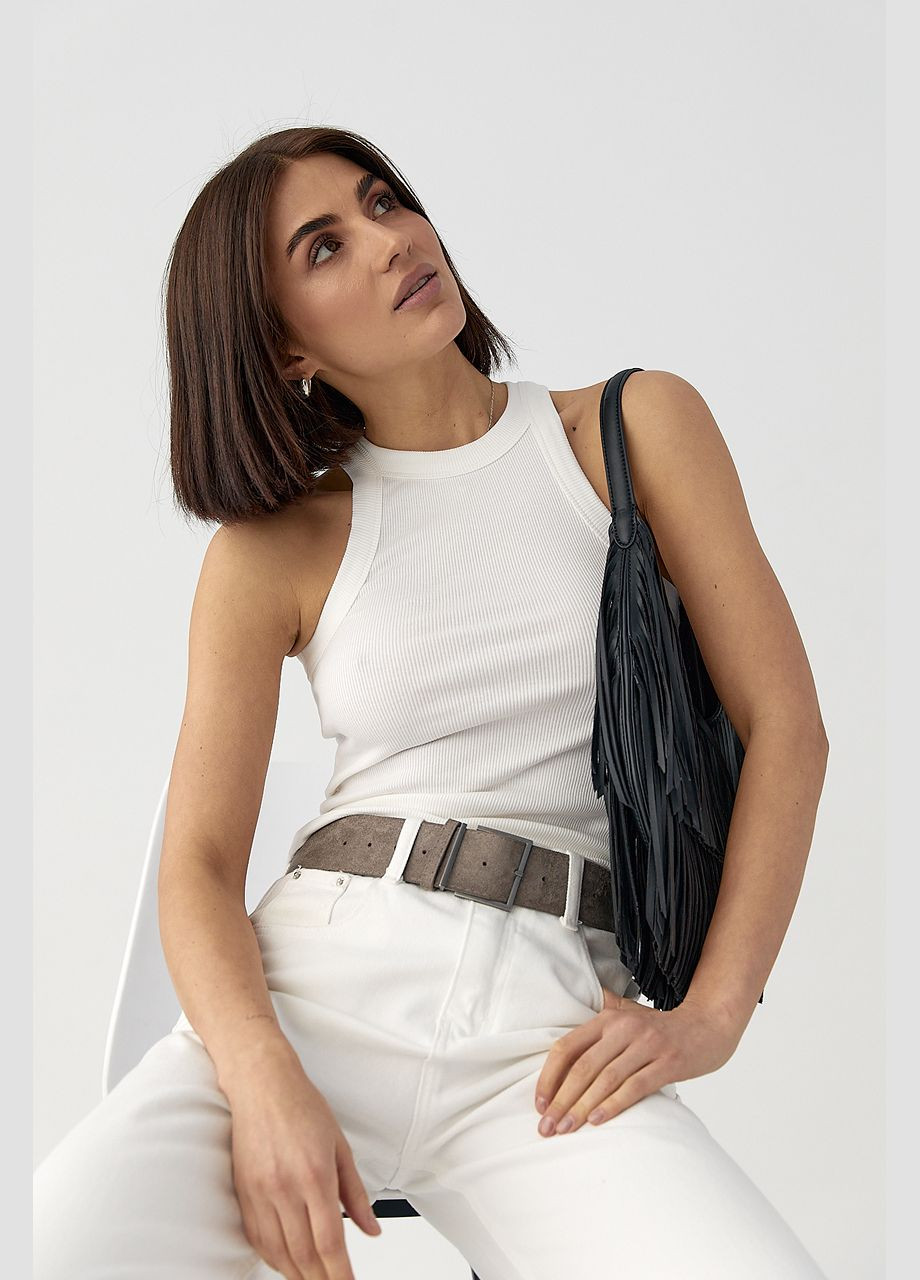 Майка в рубчик з широкою окантовкою Lurex — 326065754