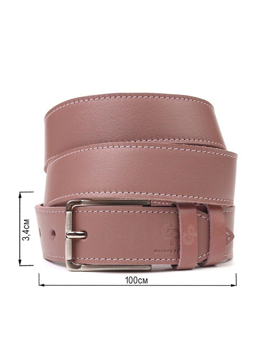 Цікавий жіночий ремінь із натуральної шкіри рожевий 21459 Grande Pelle (329197269)