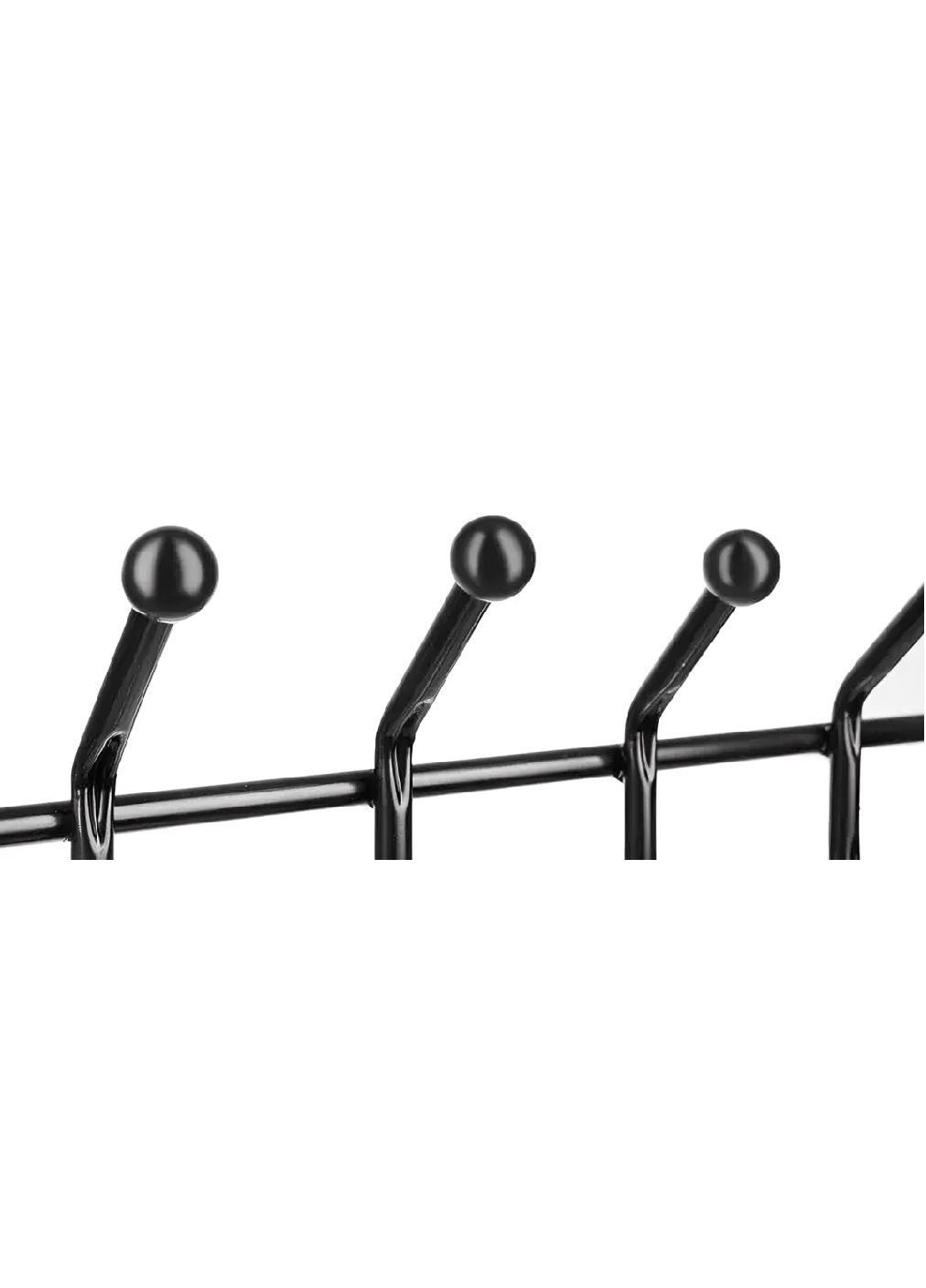 Підлогова металева вішалка стійка з гачками для одягу полицею для взуття в коридор передпокій 192х29х65 см (481539-Prob) Unbranded (362602630)