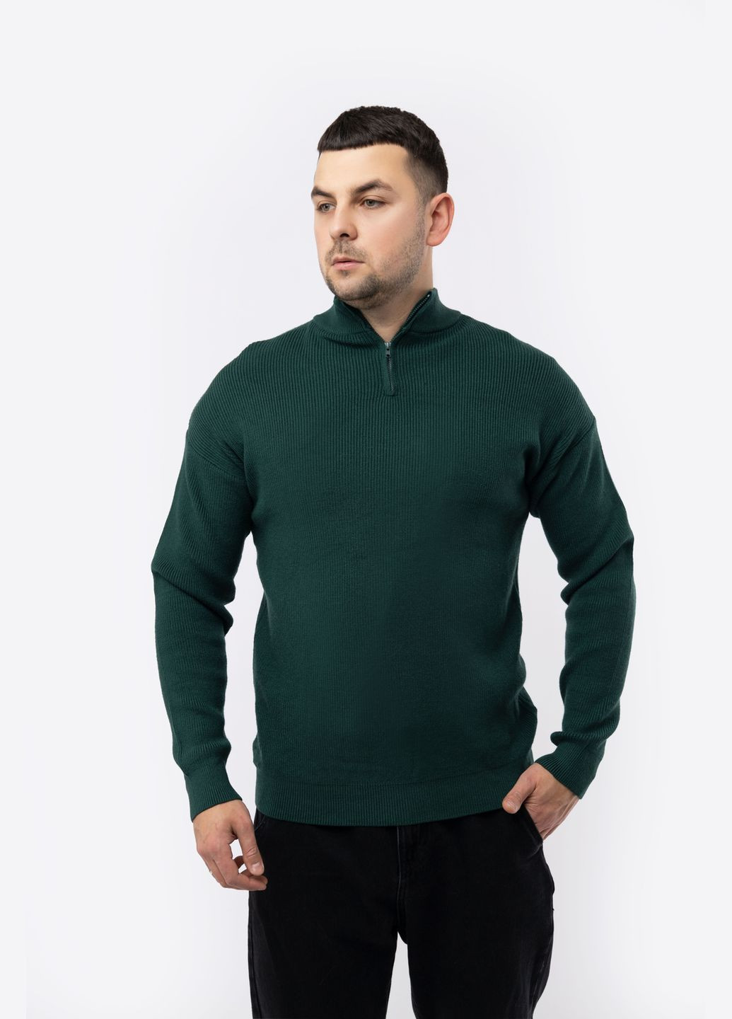 Кофта чоловіча колір темно-зелений ЦБ-00224101 LAGODOMEE (306712627)