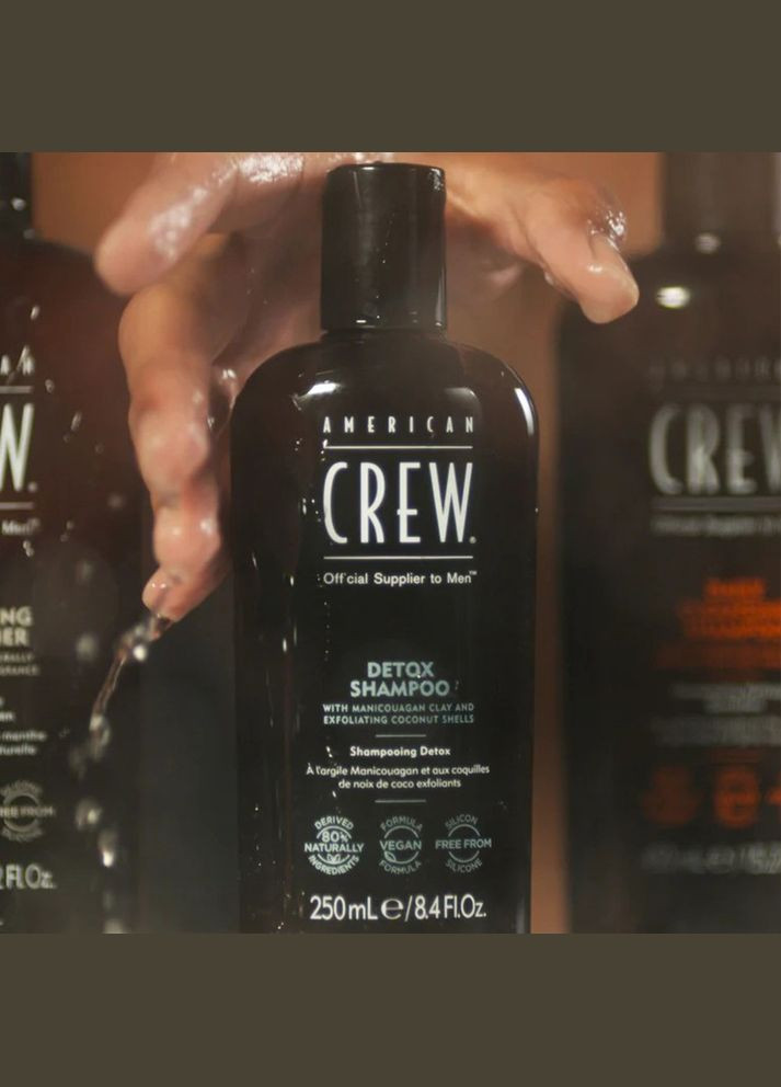 Шампунь очищающий с пилингом Detox Shampoo 250 мл 738678001356 American Crew (317306243)