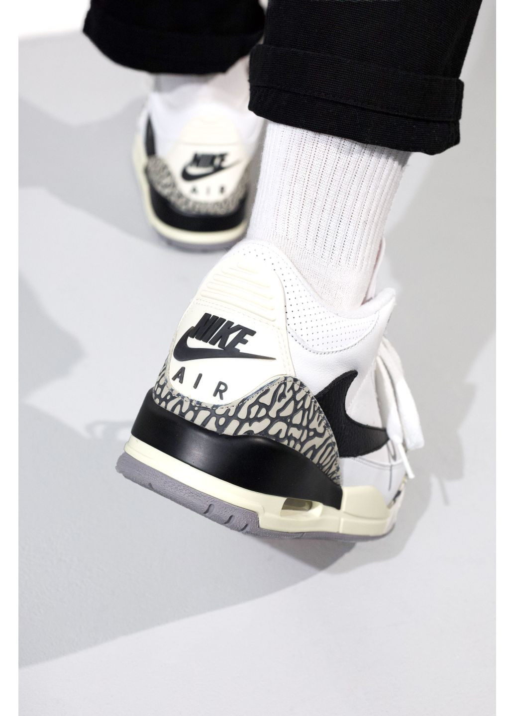 КРОССОВКИ ЖЕНСКИЕ NIKE AIR JORDAN 3 RETRO WHITE / BROWN НАЙК АИР ДЖОРДАН No Brand белые демисезоны (368870099)