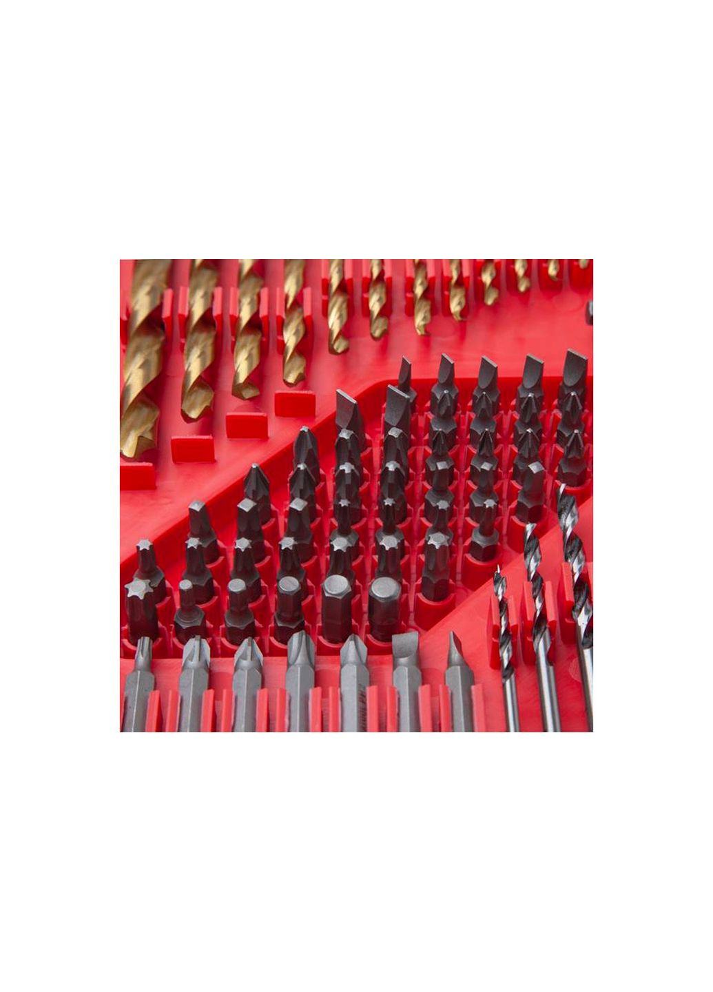 Набор сверл и бит 300 шт. для работы с деревом, металлом, бетоном, универсальная сталь C45 Intertool (363045095)