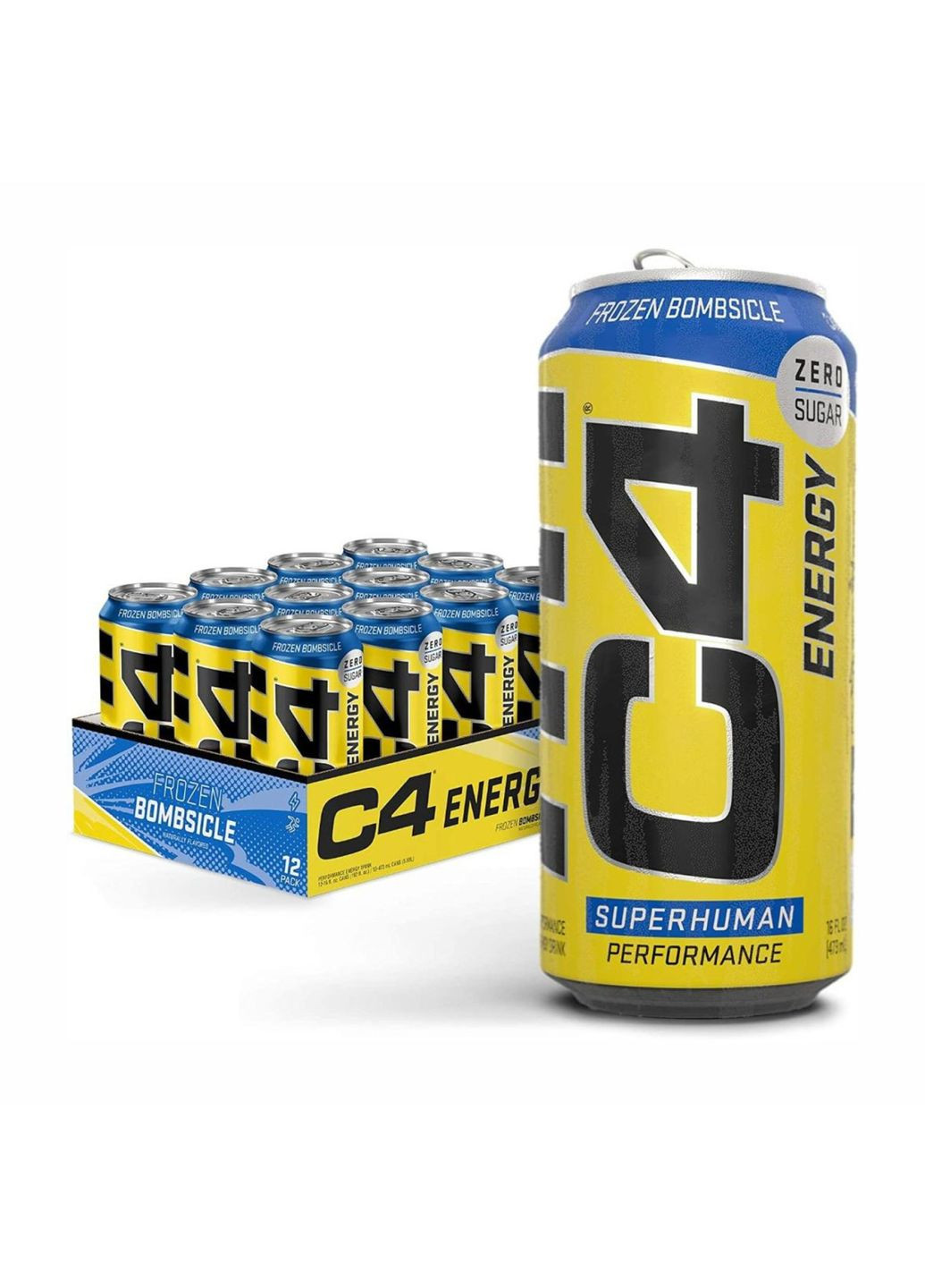C4 енергетичний напій Bombicle 500 мл 12 шт. для тренування без цукру низькокалорійний шот Cellucor (368978169)