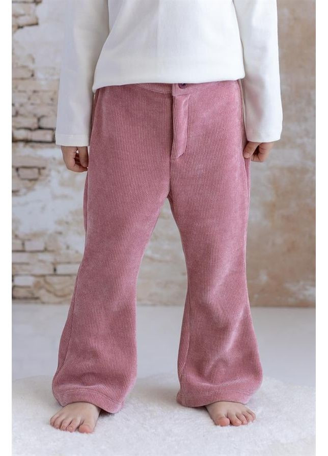 Штани-кльош для дівчинки, колір пудровий, вік 12-18 місяців, зріст 86 см MININIO (371921498)